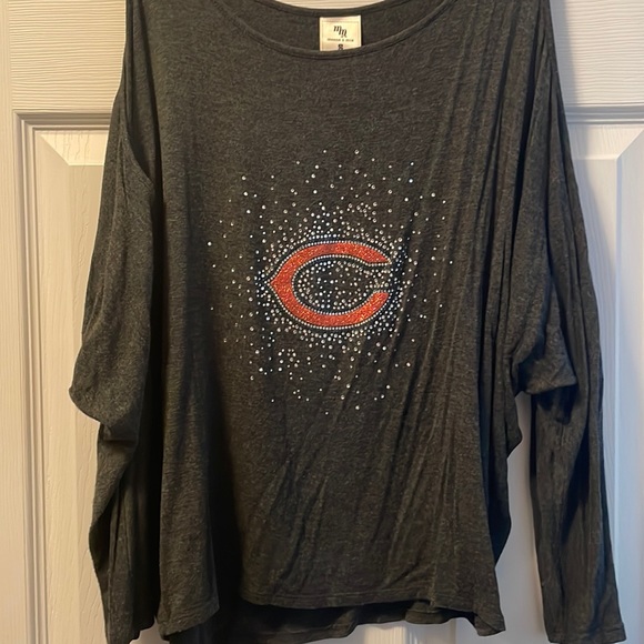 Chicago Bears Cold Shoulder Tee, sz S - Picture 1 of 7